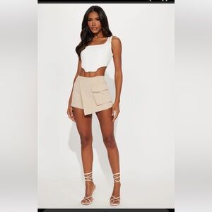 NWT Fashion Nova Feeling Good Asymmetrical Skort